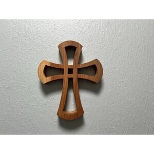 Wooden Cross 3D Carved Christian Inspirational
